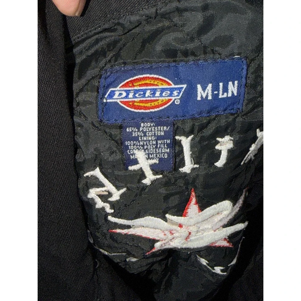 Dickies Mens Filth Industries Embroidered Work Jacket Black M-LN Pinup Bomber